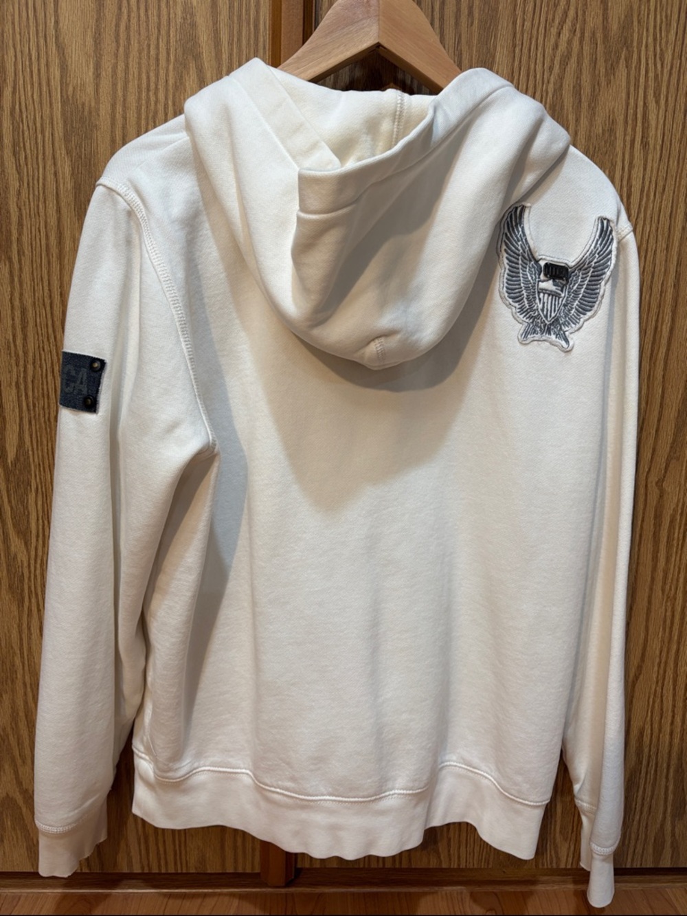 Nautica Jeans Co. White Zip-Up Hoodie with Hood